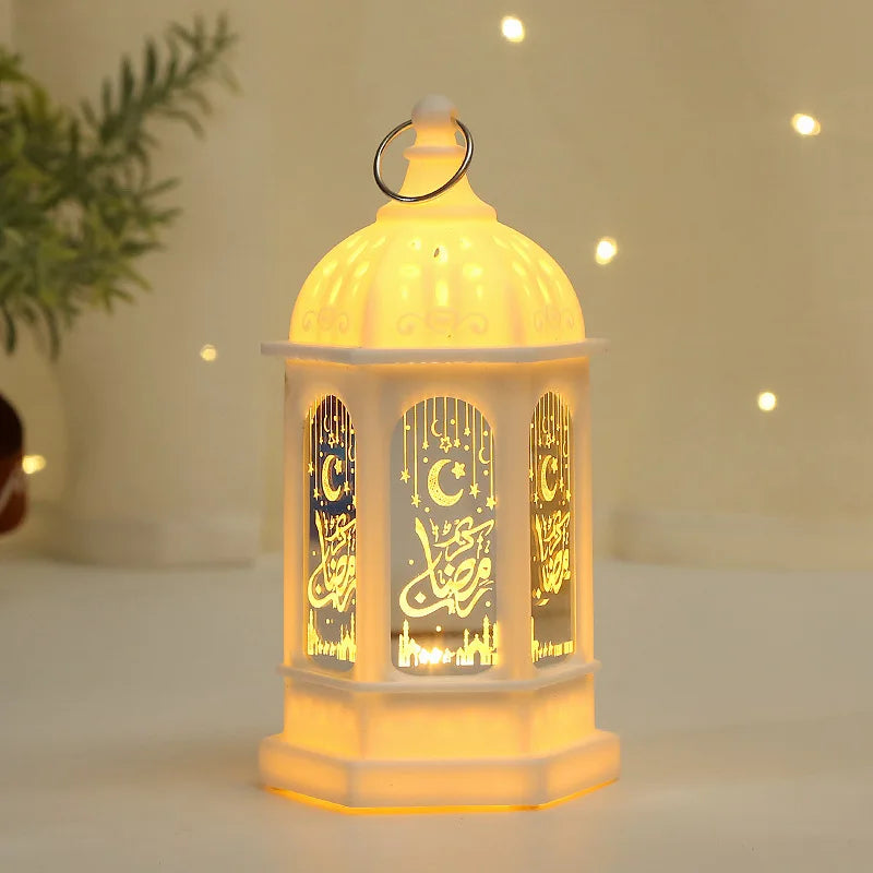 Ramadan LED Lantern Light Eid Mubarak Decoration for Home Islamic Muslim Festival Party Ramadan Kareem Decor EID Al Adha 2025