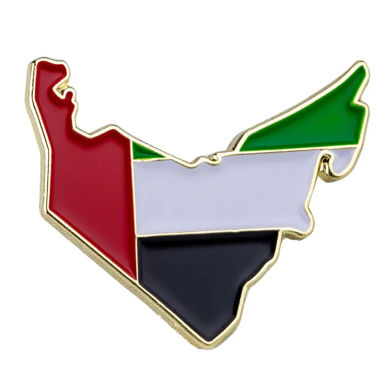 United Arab Emirates Flag Metal Badge Flag Brooch National Flag Lapel Pin International Travel Pins