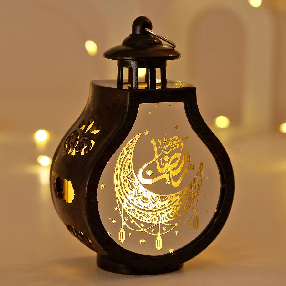 Ramadan Decor Lantern Night Light Eid Mubarak Decor for Islamic Muslim Festival Ramadan Decor Electronic Candle