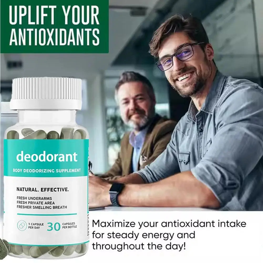 30 Capsules Deodorant Body Deodorizing Supplement Fresh Underarms Fresh Private Area Fresher Smelling Breath