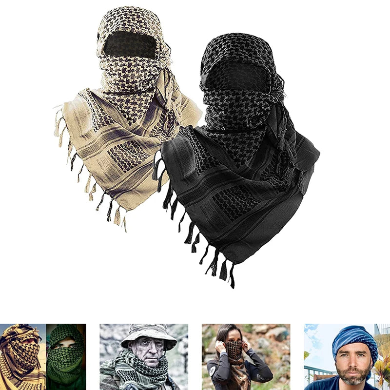 Women Men Scarf Bandana, Palestinian Kerchief Shawl Neck Tactical Men's Scarf Keffiyeh Palestine Shemagh Neckwarmer Shemag