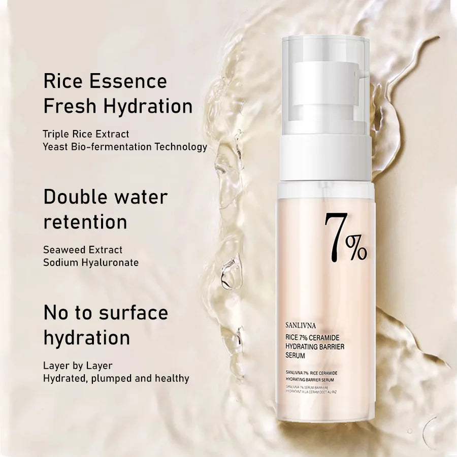 Rice Toner 70% Rice Extract Serum with Niacinamide, Rice Cleansing Foam, Deep Cleansing, Moisturizer for Dry Skin, Skin Care Set