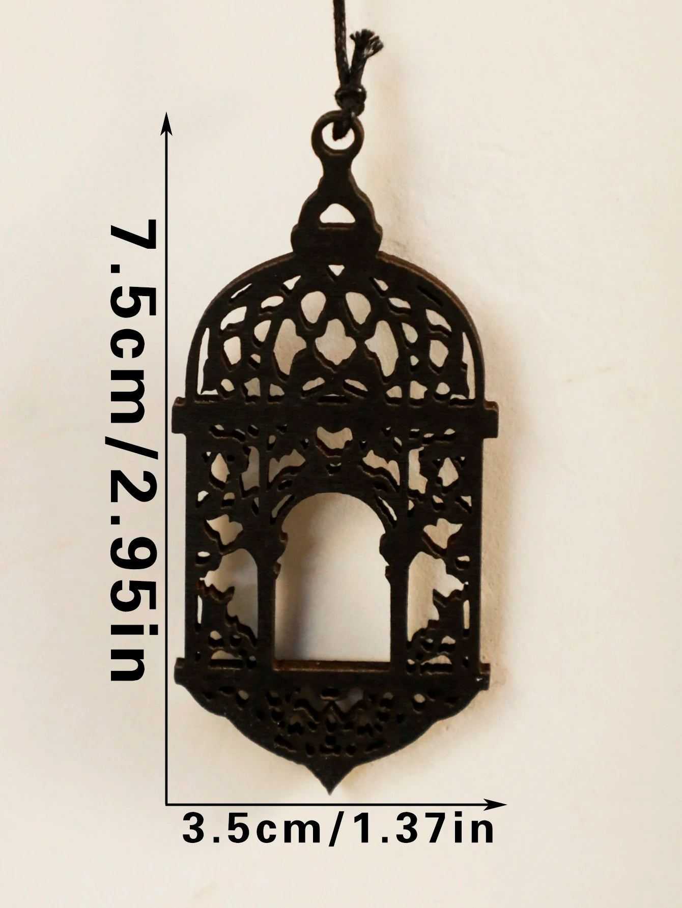 Wooden Hollow Moon and Star Lantern – DIY Ramadan Hanging Decor, Islamic Eid Mubarak Festival Decorations，Ornament Islamic Gifts