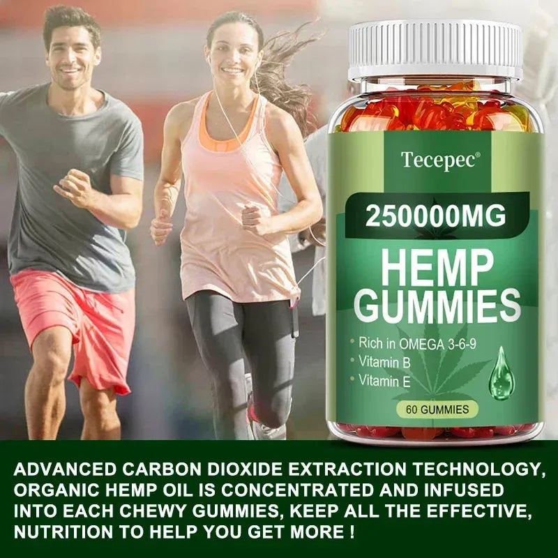 Powerful Herbal Gummies - Stress, Sleep, Mood, Calm, Focus, Relaxation Supplement, Vegan, Non-GMO, Gluten-Free - Omega 369