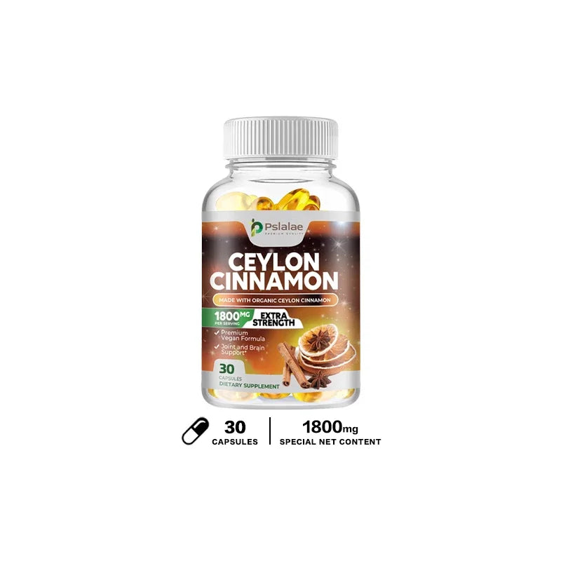 Premium Ceylon Cinnamon 1800 mg - a natural supplement that supports healthy circulation, brain and joint function