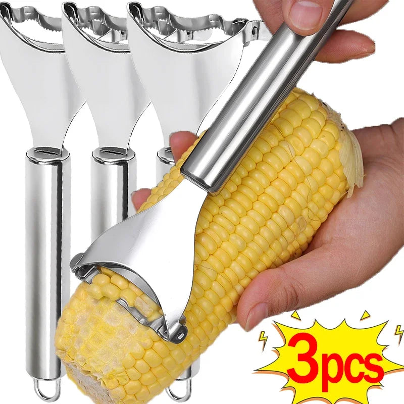 Stainless Steel Serrated Corn Peeler Corn Shaver Planer Thresher Stripper Cutter Melon Fruit Planer Sheller Kitchen Gadget Tool