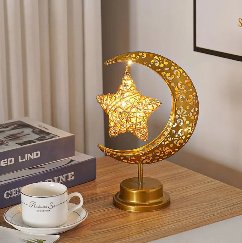 1PC LED Vine Star Desk Lamp, Ramadan Decoration/Bedroom Desk Lamp/Home Warm Atmosphere Decoration Nightlight, Lighting