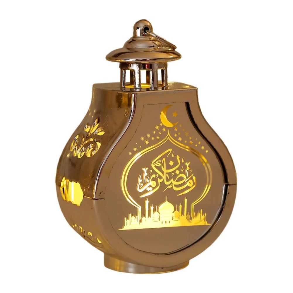 Ramadan Decorative Lantern Battery Powered Islamic Night Light Ramadan Kareem Lantern Islamic Muslim Party Decoration