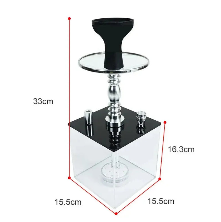 Acrylic Hookah Set Shisha Box Nargile Sheesha Narguile Chicha Cachimbas Water Pipe Shisha Box Hookah With LED For Smoking кальян