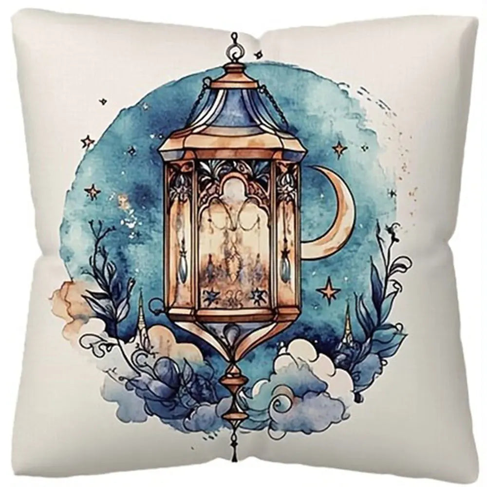 Light Luxury Ramadan Printed Pillowcase Nordic Home Decor Pillowcase Holiday Bedroom Living Room Decor Polyester Cushion Cover