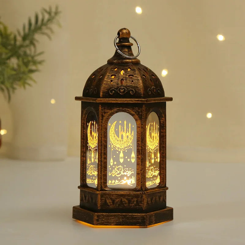 Ramadan LED Lantern Light Eid Mubarak Decoration for Home Islamic Muslim Festival Party Ramadan Kareem Decor EID Al Adha 2025