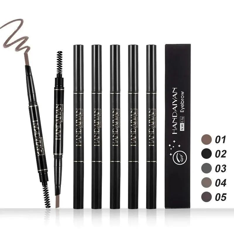 Waterproof Eyebrow Pencil Dark Brown, Premium Eye Brow Pencil Brn with Spoolie Brush, Longwearing for Perfect Brows