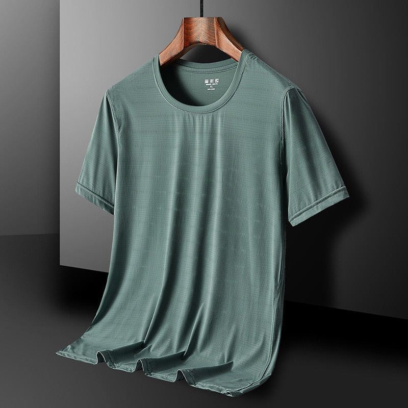 Quick-drying T-shirt Breathable Lightweight Fitness Quick-dryingt-shirt Sportswear Ice Silk Stretch Casual Top - Jointcorp