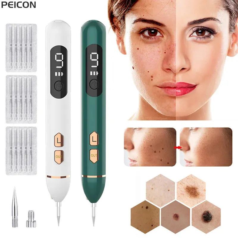 Laser Plasma Pen Black Dots Freckles Mole Wart Remover Pen Dark Spot Remover For Face Electric Pimples Tattoo Skin Tag Removal