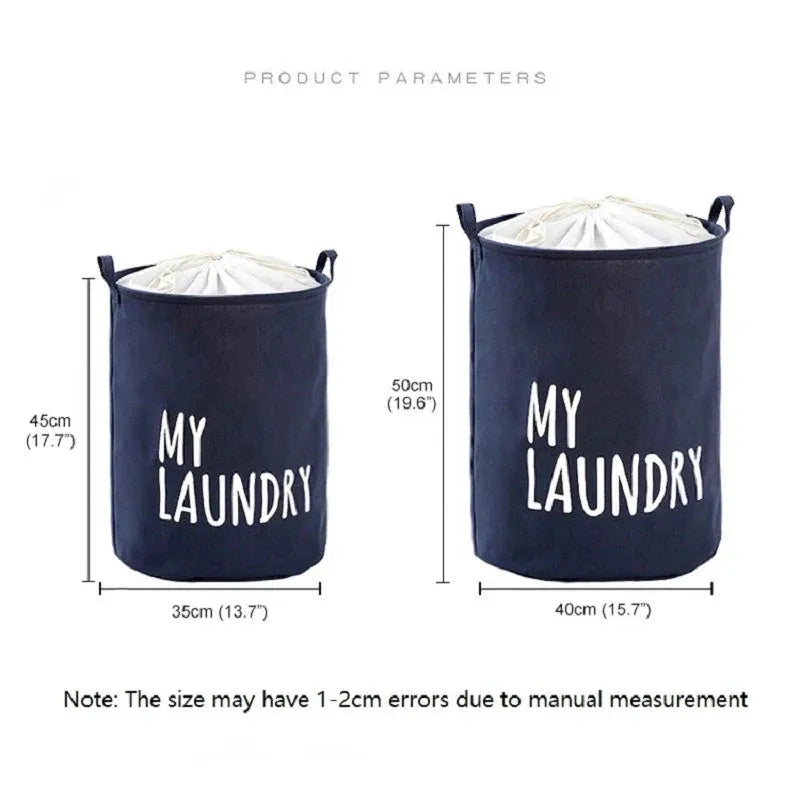 High Capacity Laundry Basket Linen Cotton Foldable Laundry Hamper Waterproof Clothes Toys Organizer Home Bathroom Storage Basket