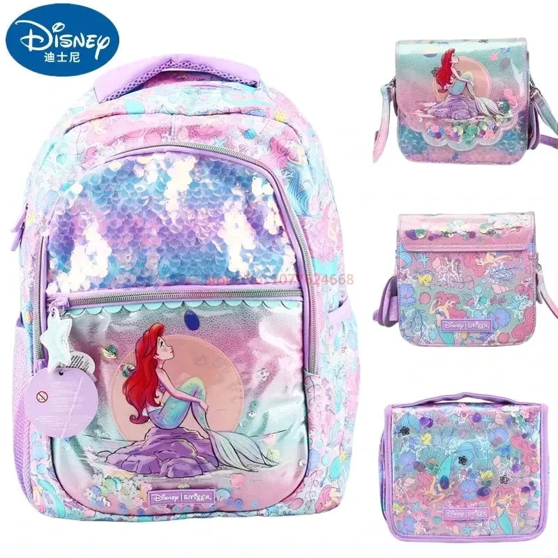 New Genuine Disney Australia Smiggle Mermaid School Bag Student Stationery Student Pen Case Lunch Bag Backpack School Kid'S Gift