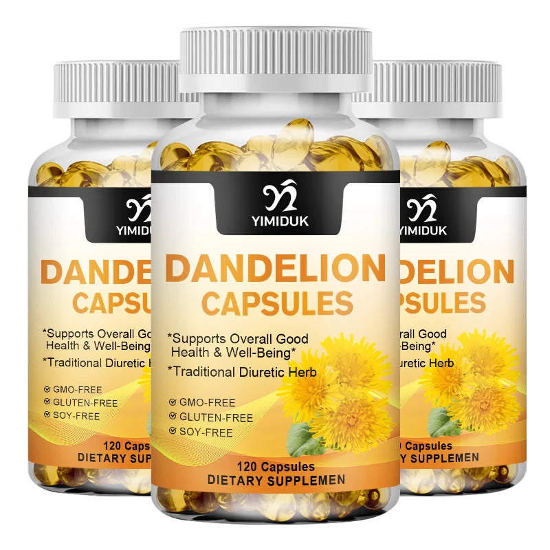 Dandelion Root Extract Capsules for Liver Detox Protection Liver Support Strong Immune System, Normal Blood Pressure & Sugar