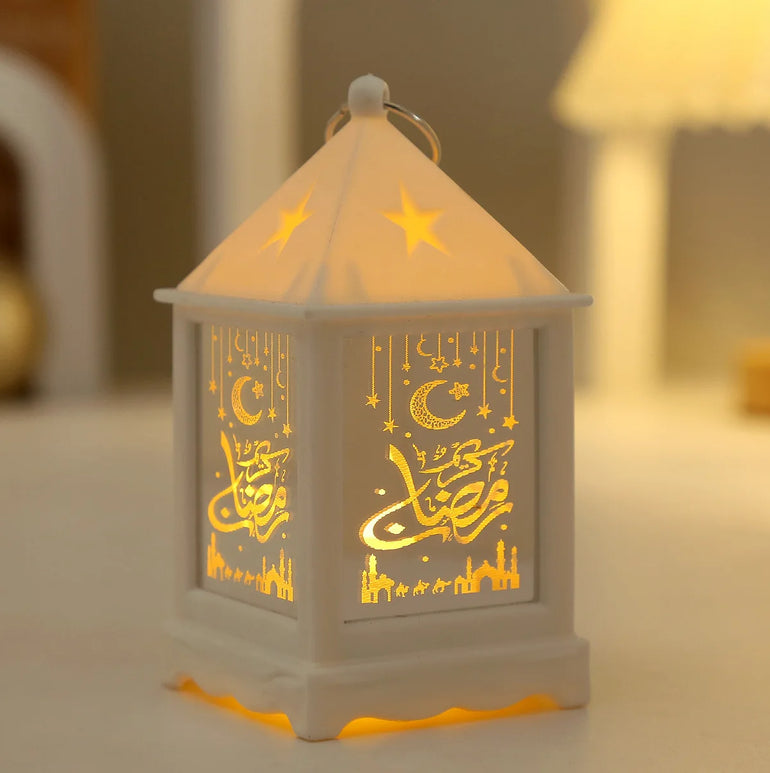 Eid Mubarak LED Lantern Creative Night Light Lamp Ramadan Kareem Decorations 2025 Muslim Ramadan Festival Lantern For Party