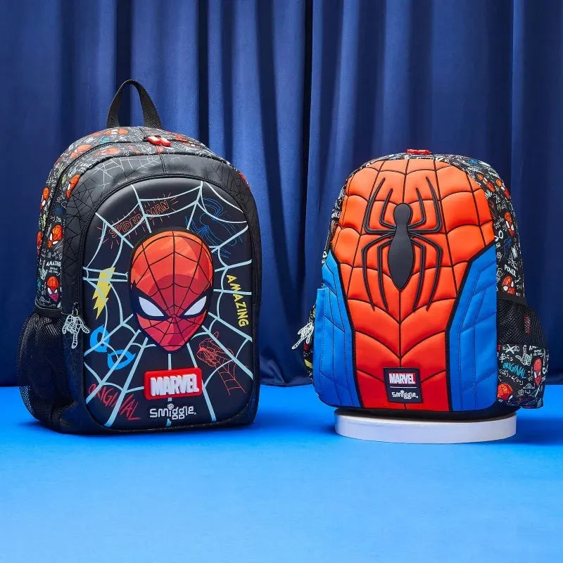 Smiggle Marvel Spider-man Children Stationery Student School Bag Lunch Bag Lunch Box Wallet Pencil Box  Water Cup Student Gift