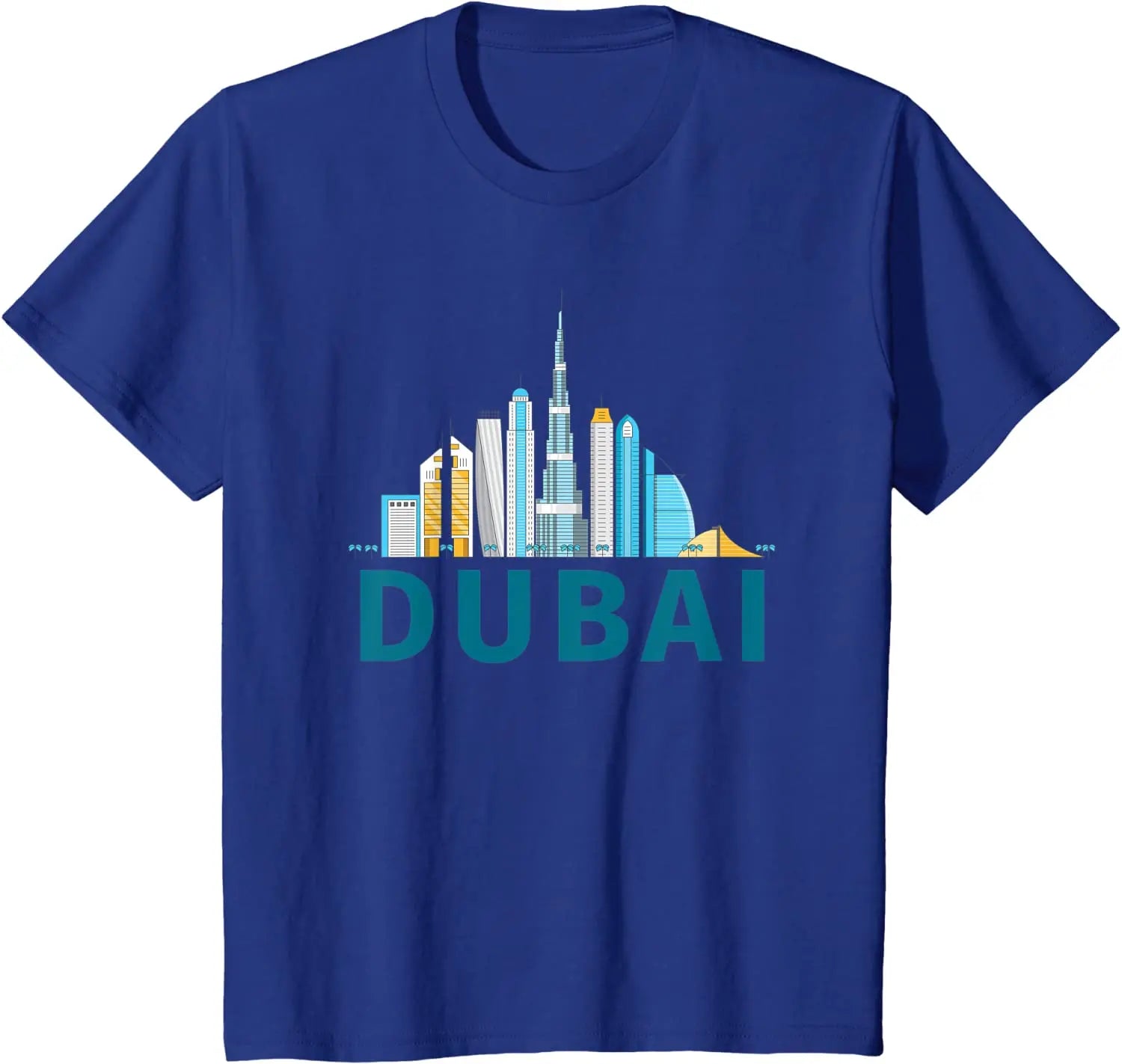 Dubai United Arab Emirates - Burj Khalifa City Skyline T Shirt. Short Sleeve 100% Cotton Casual T-shirts Loose Top Size S-3XL