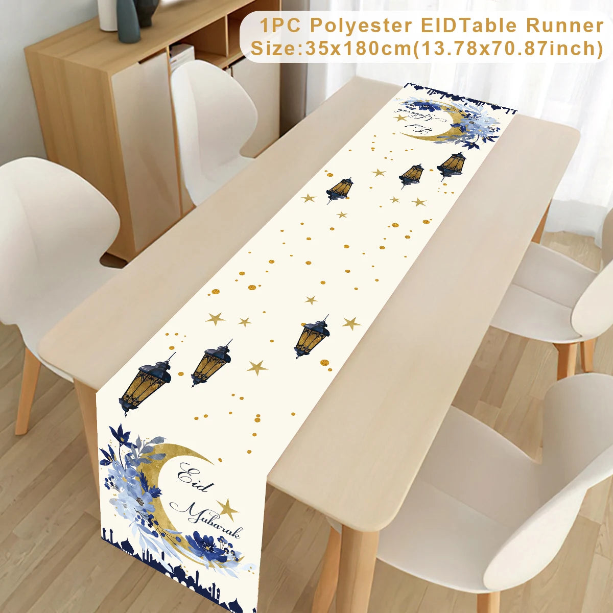 Ramadan Kareem Table Runner Eid Mubarak Decor 2025 for Home Ramadan Mubarak Islamic Muslim Party Eid Al-Fitr Gifts Ramadan Decor