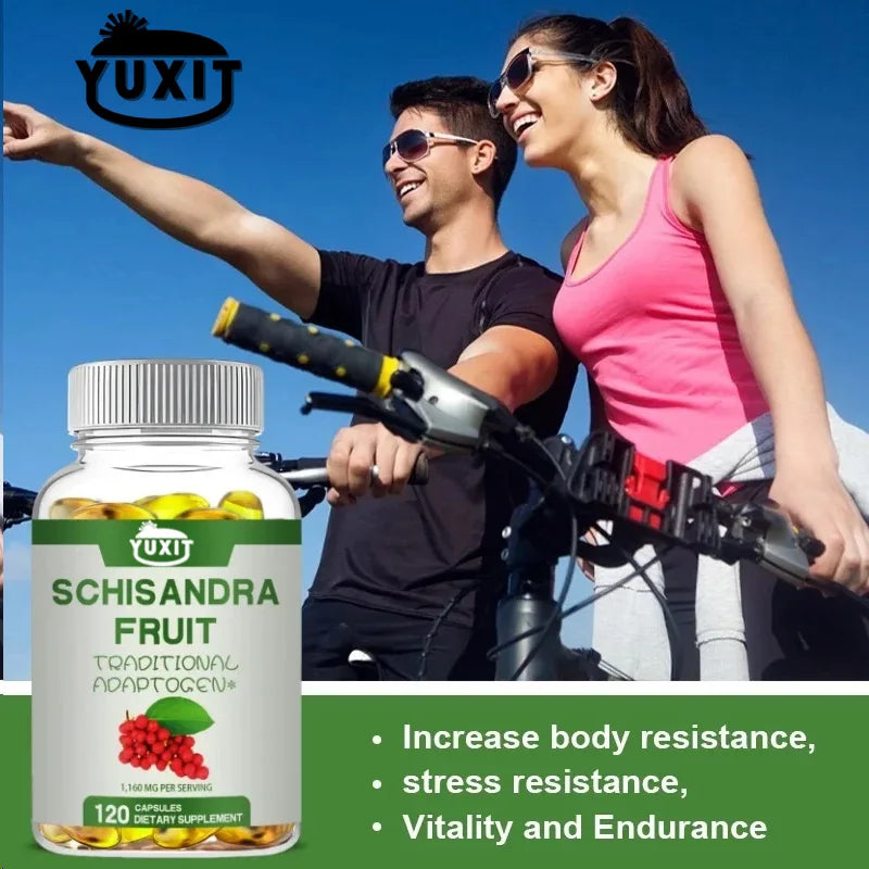 Traditional Schisandra fruit capsules - help relieve fatigue, promote cardiovascular health, and improve human immunity. Non-GMO