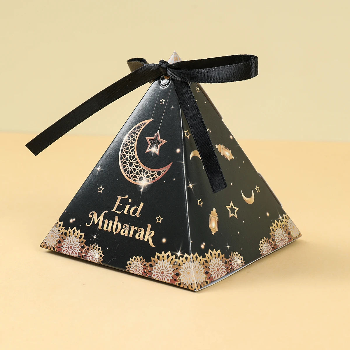 EID Mubarak Decor Triangle Candy Boxes Ramadan Decor 2025 Gift Box Ramadan Kareem Islamic Muslim Party Eid Al Adha Gifts