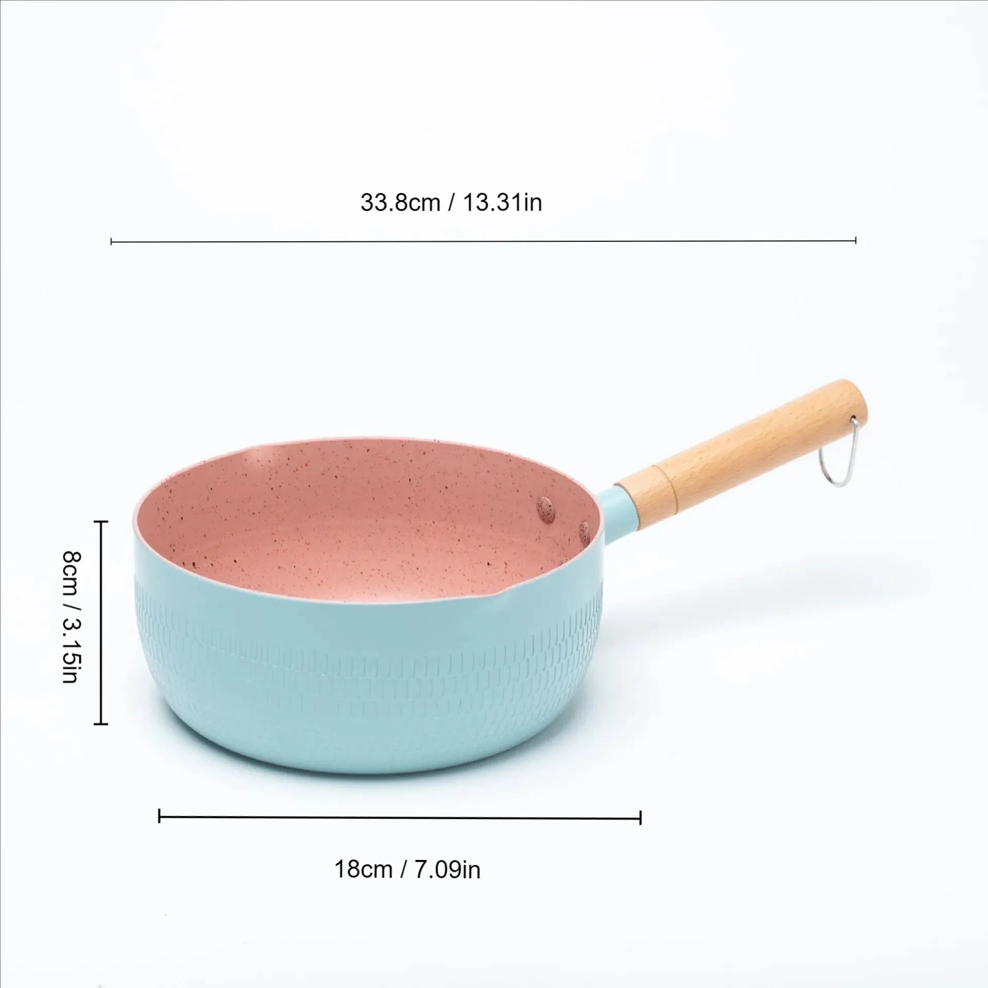 1pc Blue/Green/White Non Stick Pan Milk Pot Baby Food Pot Snow Pan Frying And Boiling Integrated Induction Cooker Gas Universal