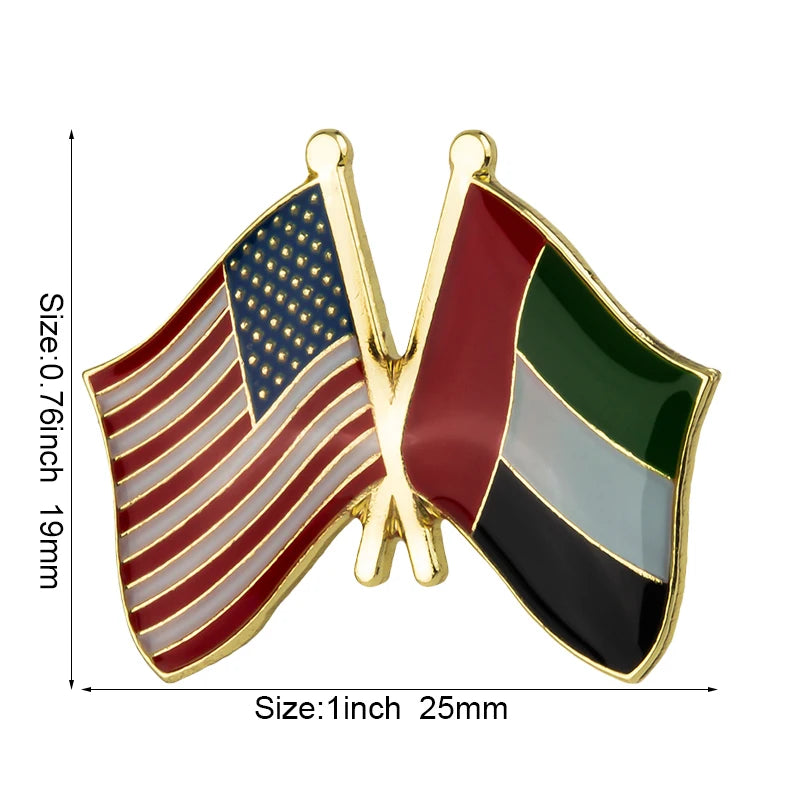 United Arab Emirates Flag Brooches Lapel Pin Flag badge Brooch Pins Badges