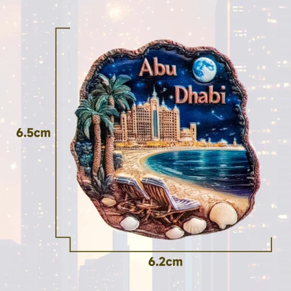 Asia The United Arab Emirates Dubai Resin 3D Fridge Magnets Tourism Souvenir Refrigerator Sticker Handicraft Gift Decoration