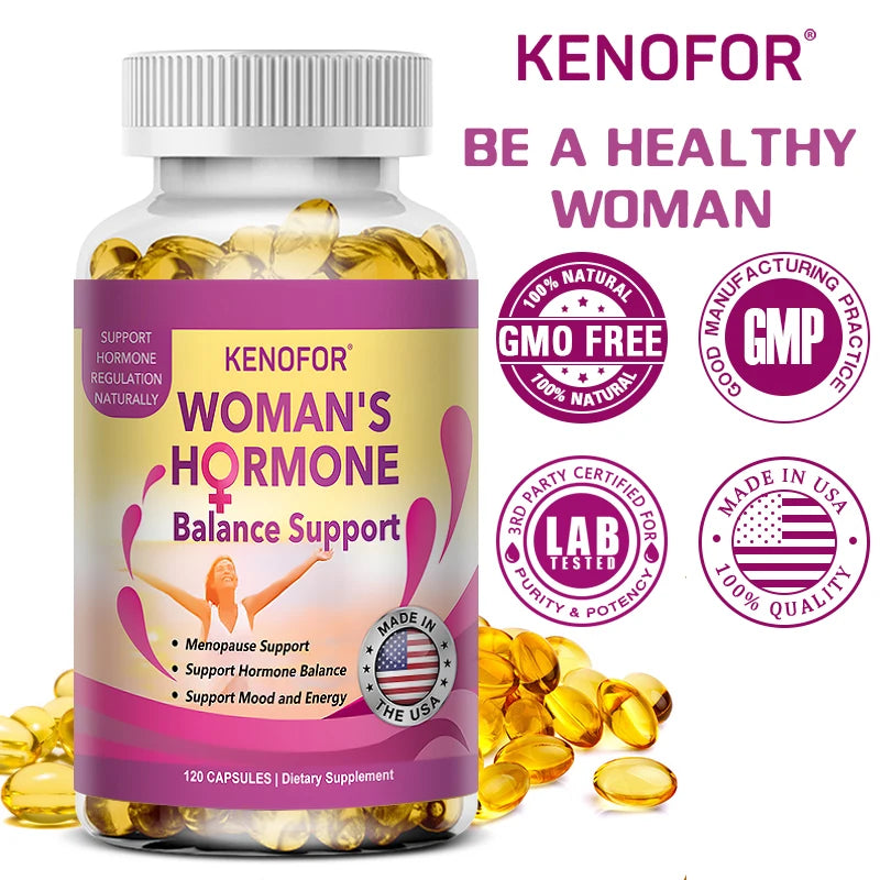 Regulates Women's Hormone Balance - Supports Hormonal Balance, Mood and Energy During Menopause 120 Capsules | DietarySappleTent