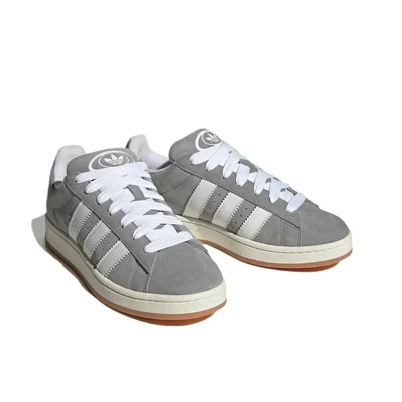 Adidas Originals Campus 00s Women Gray and White Low Top Fashion Sneaker Wear-resistant German Training Skateboarding Shoes