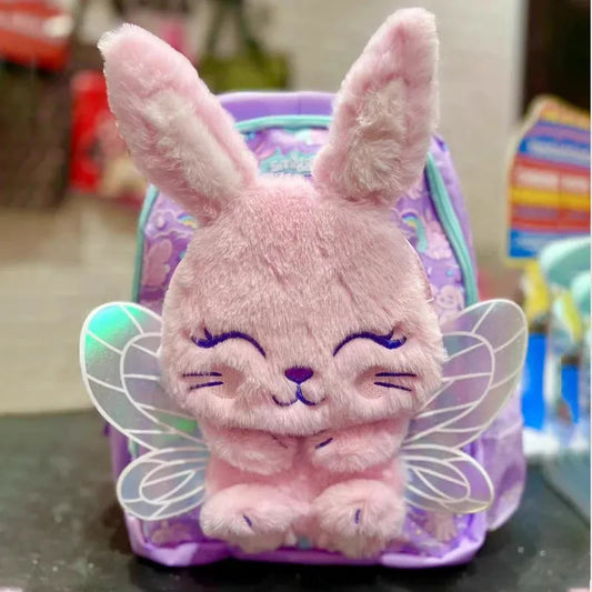 Genuine Australian Smiggle School Bag Purple Angel Rabbit Medium Children's Backpack Water Cup Retractable Pen Bag Student Gift