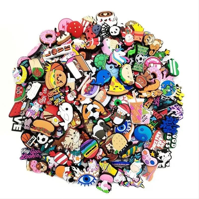 Cartoon Charms for Clogs Bubble Slides Sandals PVC Shoe Decorations Accessories For Teens