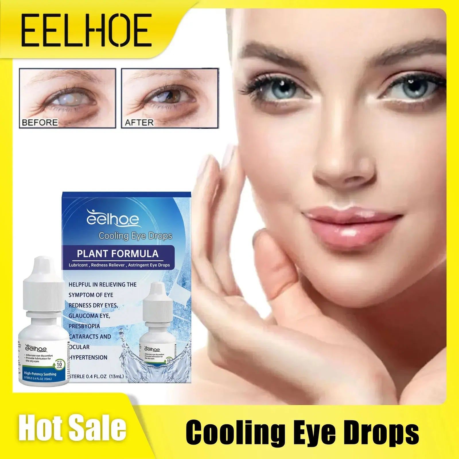 Eye Drops for Glacoma Presbyopia Dry Red Eyes Visual Fatigue Improving Eyesight Better Vision Whitening Lenses Eyes Care Liquid