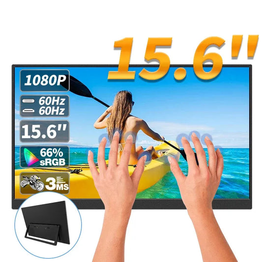 15.6 Inch Touch Screen Portable Monitor ADS-IPS 1920*1080P 300cd/m2 Extended Display for Laptop Second Screen XBox PS4/ 5 Switch