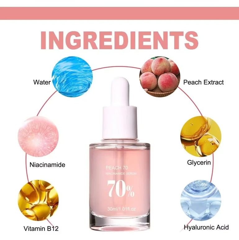 Niacinamide Whitening Freckles Serum Removal Melasma Dark Spots Lighten Melanin Pigmentation Brightening Anti-Aging Beauty Care