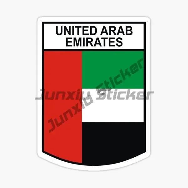 United Arab Emirates UAE Flag Emblem Sticker Laptop Motorcycle Bumper Wall Car Truck Bicycle Window Decal Assecories