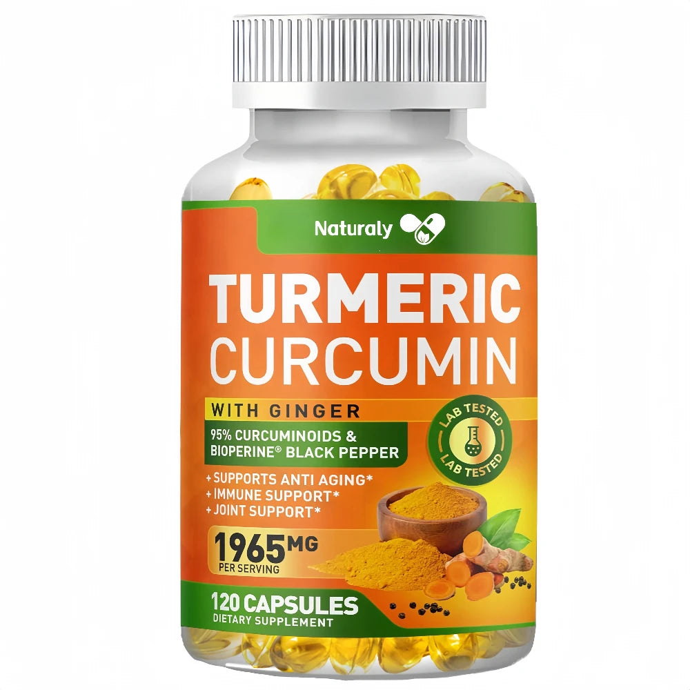 Organic Triple Strength Turmeric Capsules with95% Curcuminoids Joint & Healthy Inflammation Support