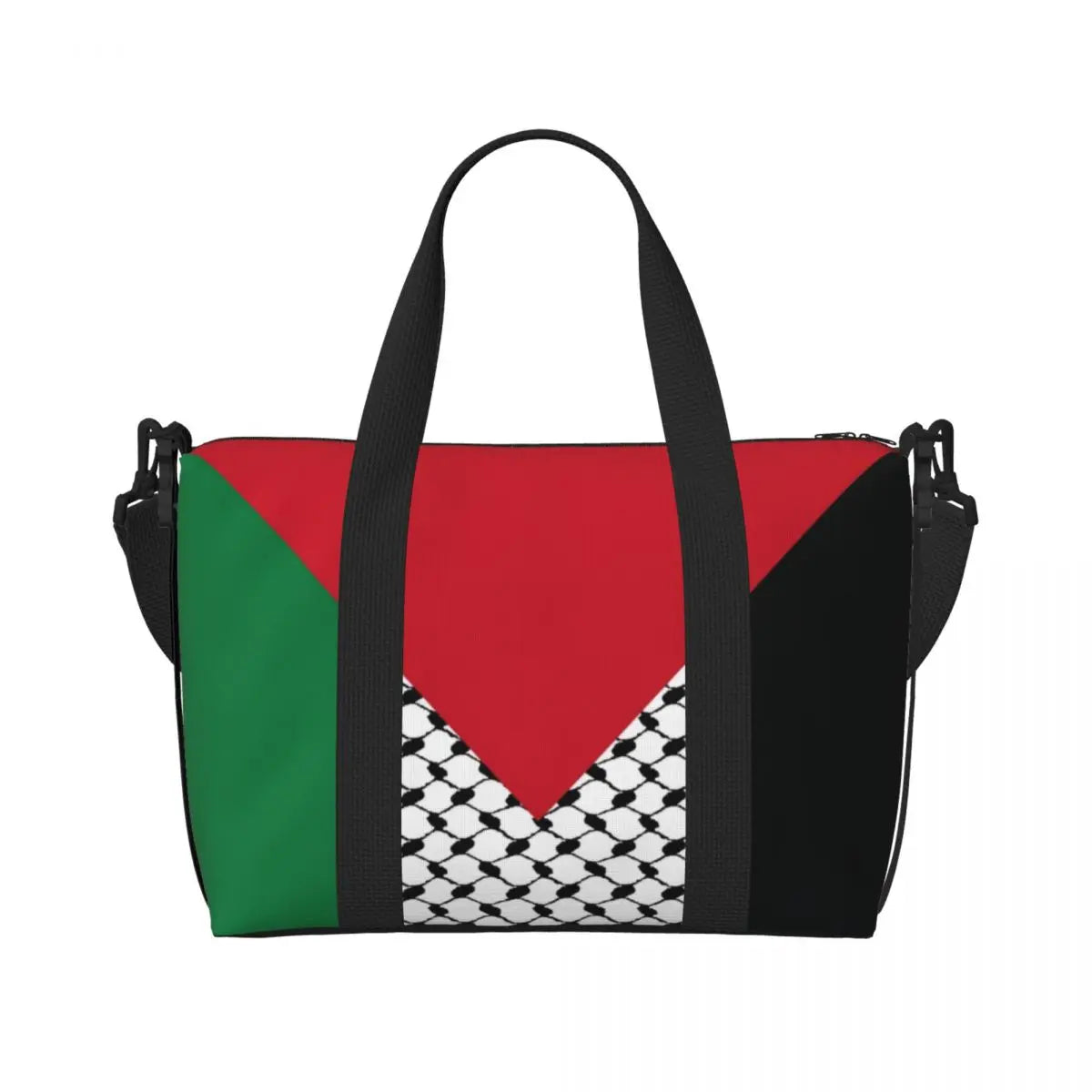 Custom Palestinians Arabic Calligraphy Name Beach Tote Bag Extra Large Gym Carry On Palestines Solidarity Flag Map Shopping Bags