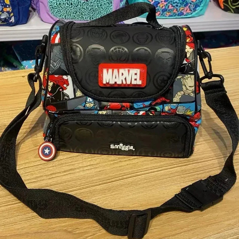 Smiggle Marvel Superhero Spider-Man Children Stationery School Bag Lunch Bag Lunch Box Pencil Box  Water Cup Student Gift