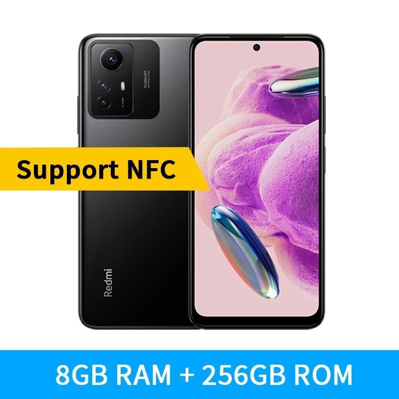 Global Version Xiaomi Redmi Note 12S 128GB/256GB Smartphone 108MP AI Triple Camera AMOLED Display 5000mAh 33W Fast Charging