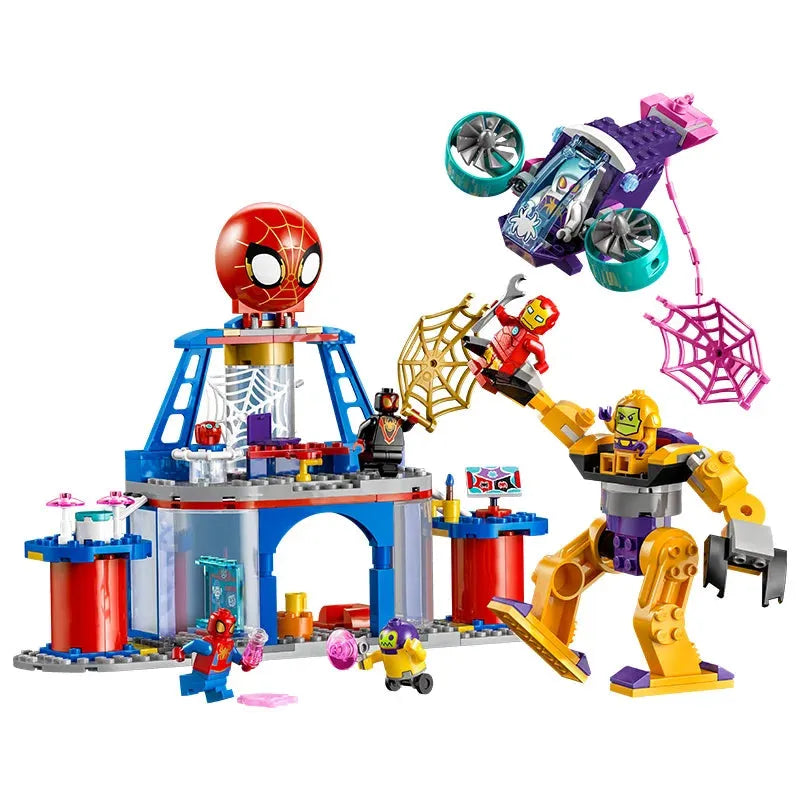 LEGO Superhero 10794 Spider Man Team Headquarters Male And Female Puzzle Building Blocks