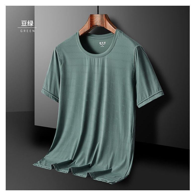 Quick-drying T-shirt Breathable Lightweight Fitness Quick-dryingt-shirt Sportswear Ice Silk Stretch Casual Top - Jointcorp