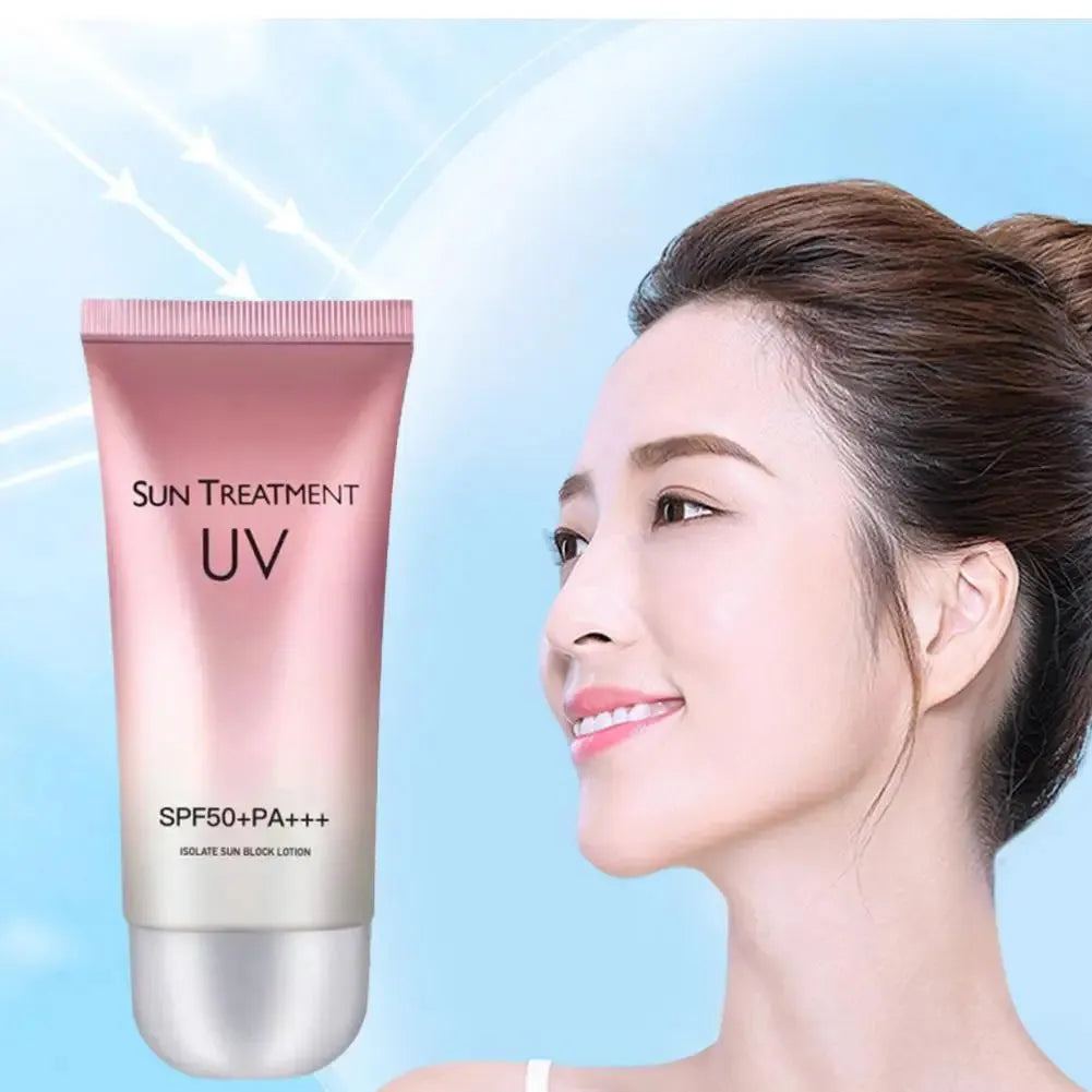 Water Resistant and Non-Greasy Sunscreen Lotion SPF50+ PA+++ Daily Facial Moisturizer UV Block Cream Safe Skincare 60g