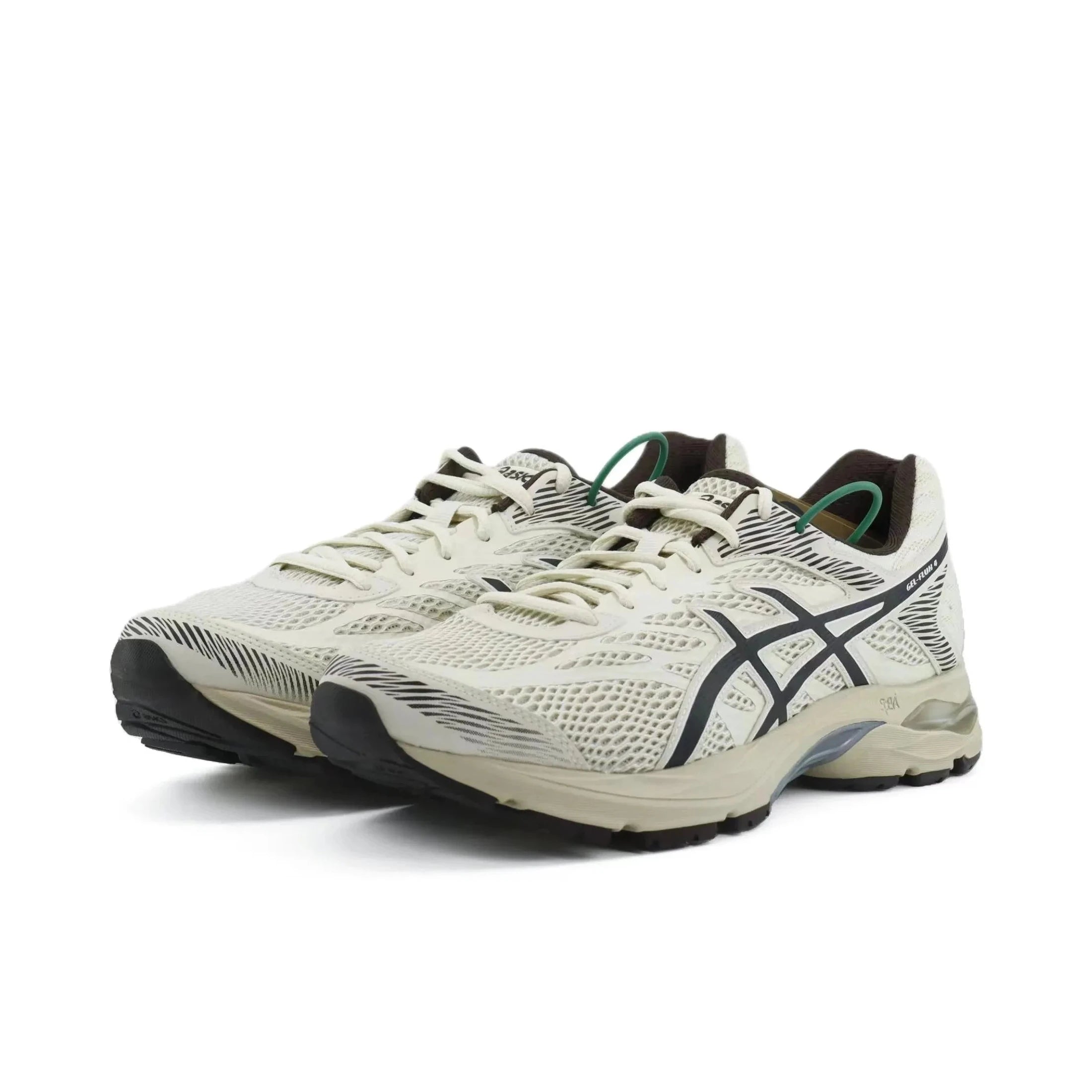 Asics Gel-Flux 4 Shoes Cushion Women Men Sneaker Breathable Flat Shoes Anti-skid and Wear Resistance White Brown