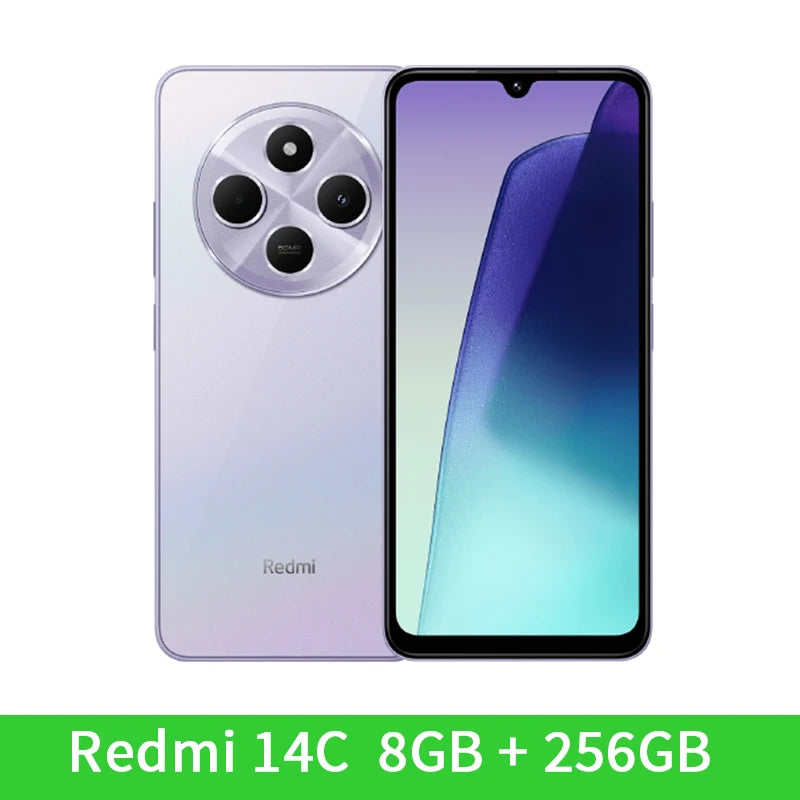 Global Version Xiaomi Redmi 14C NFC Smartphone MTK Helio G81-Ultra 6.88" 120Hz Display 50MP Camera 5160mAh 18W Fast Charging