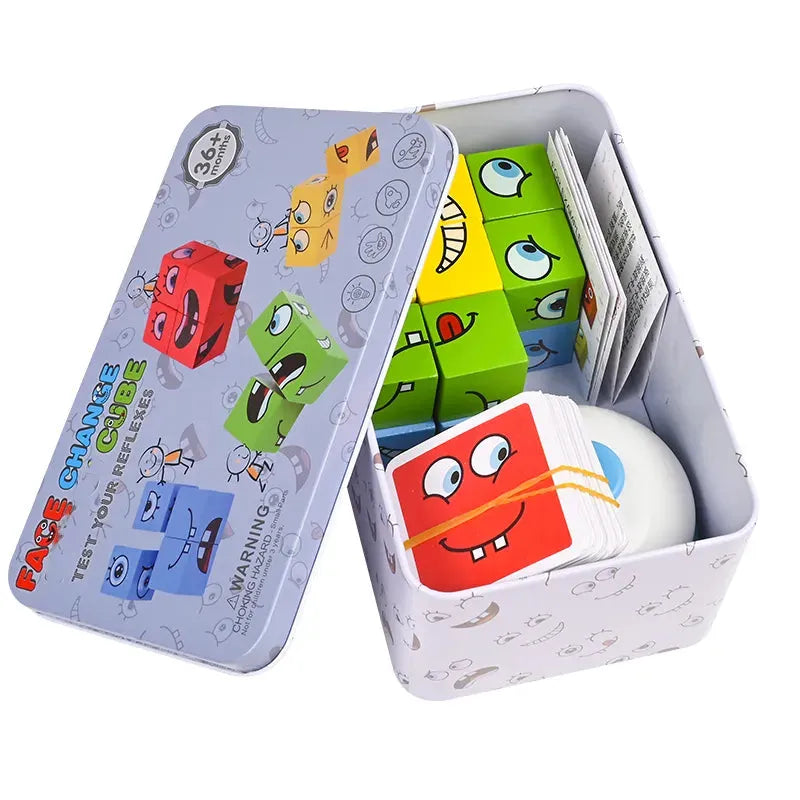 Learning Educational Toy Set Cards Emoticon Puzzle