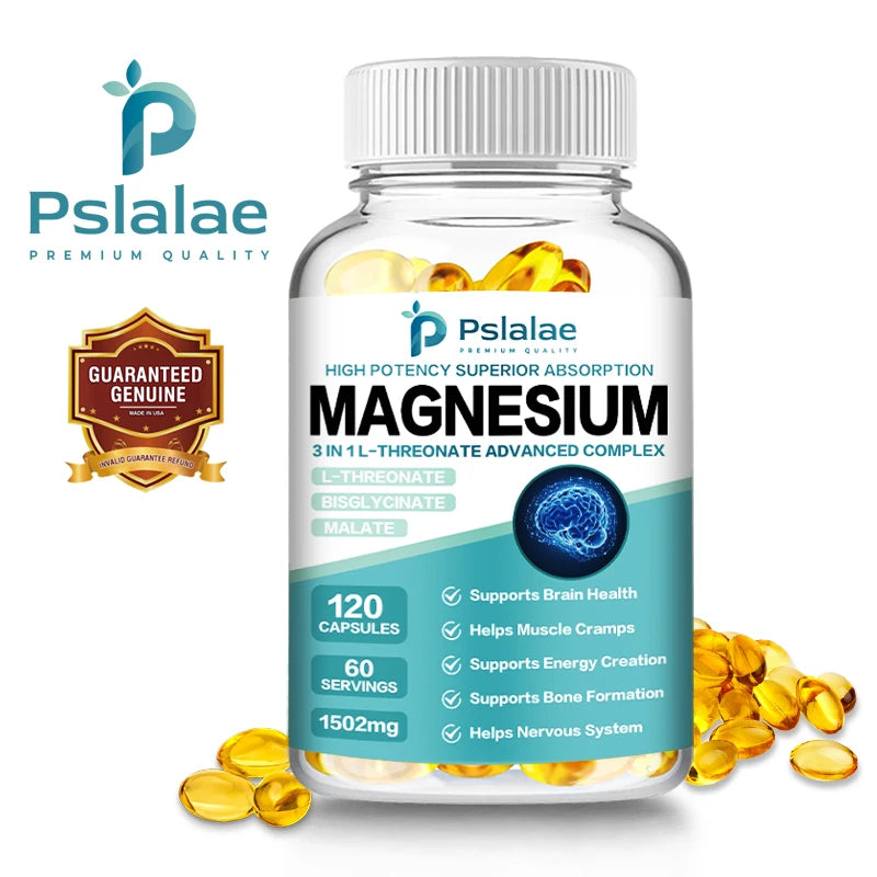 Magnesium L-Threonate Capsules - Supports Focus, Memory & Learning Brain Health Supports Quality of Sleep