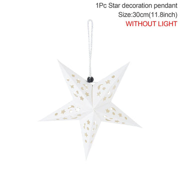 30cm white star